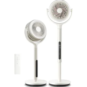 Ventilador silencioso de 21dB con oscilación de 360°, motor DC, 12 velocidades y control remoto